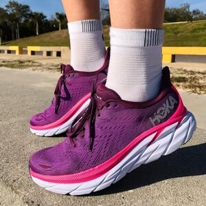 HOKA Clifton 8 Purple Cushioned Running Sneakers Size 11B🌴